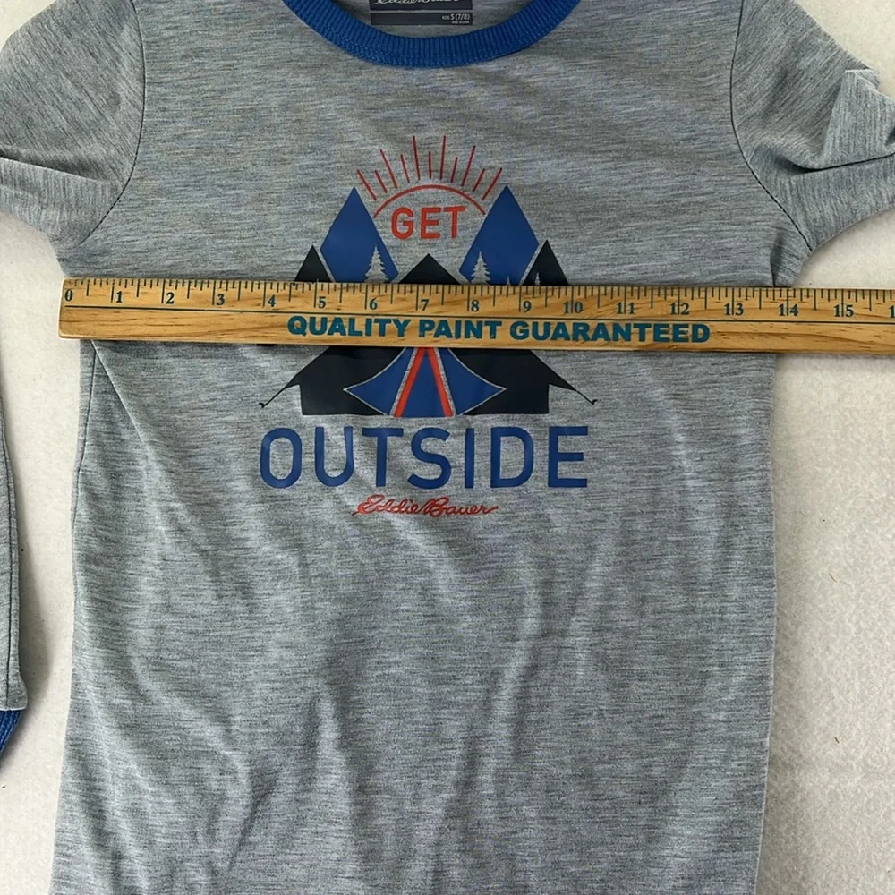 Eddie Bauer Long Sleeve Shirt Gray Kids Boys Girls Size S 7 8 Get Outside - Picture 5 of 8